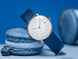 Junghans Max Bill Damen Watch with white dial, leather strap, steel case