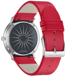 Junghans Max Bill Mega Solar Watch with white dial, leather strap, steel case