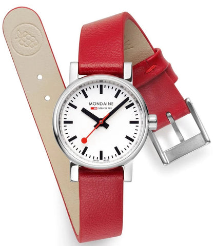 Mondaine Evo2 26mm Grape Leather Watch