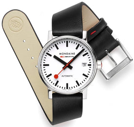 Mondaine Evo2 35mm Grape Leather Watch