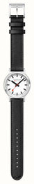 Mondaine SBB Stop2Go BackLight White Grape Leather Watch