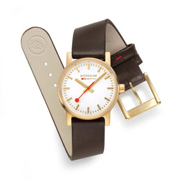 Mondaine Evo2 Brown Vegan Grape Leather Watch