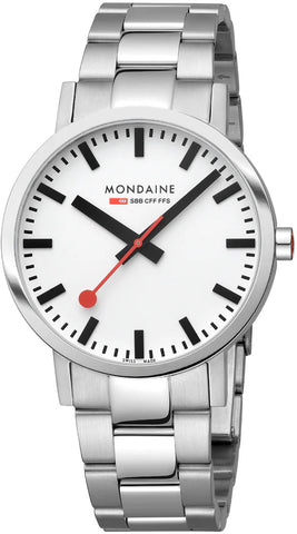 Mondaine Watch Classic White Mens A660.30360.11SBJ