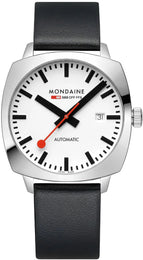 Mondaine Cushion Automatic White Watch