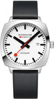 Mondaine Cushion Automatic White Watch