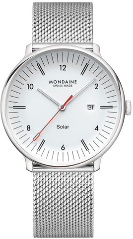 Mondaine Doppio 41mm Solar Watch MLE.41910.SM