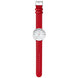 Mondaine Doppio 41mm Solar Red Vegan Apple Leather Watch