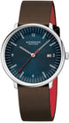 Mondaine Doppio 41mm Brown Vegan Grape Leather Watch MLE.41240.LGV
