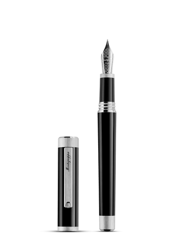 Montegrappa Zero Fountain Pen Palladium IP Steel Nib Medium