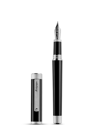 Montegrappa Zero Fountain Pen Palladium IP Gold 14K Nib Medium