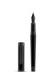 Montegrappa Quattro Fountain Pen, IP Ultra Black Gold 14K Nib Medium