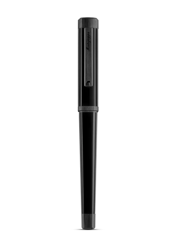 Montegrappa Quattro Fountain Pen, IP Ultra Black Gold 14K Nib Medium