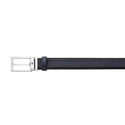 Montblanc Black Leather Stainless Steel Pin Buckle Belt, 123887