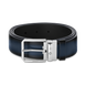 Montblanc 35mm Leather Pin Buckle Belt Blue 131184
