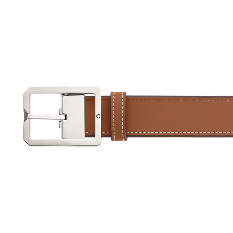 Montblanc Belt Vintage Palladium Reversible Tan/Grey D