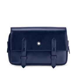 Montblanc Meisterstuck Leather Messenger Bag Ink Blue 131690