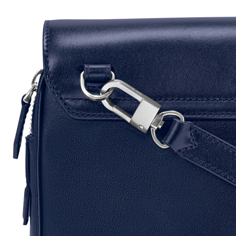 Montblanc Meisterstuck Leather Messenger Bag Ink Blue