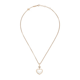 Chopard Happy Hearts 18ct Rose Gold 0.05ct Diamond Mother of Pearl Pendant
