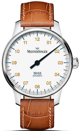 MeisterSinger N. 03 38mm White Watch BM9901G
