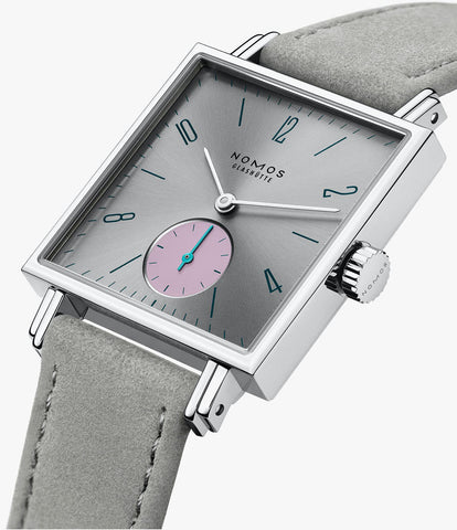 Nomos Glashutte Tetra Silvercut Sapphire Crystal Watch