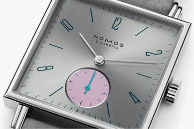 Nomos Glashutte Tetra Silvercut Sapphire Crystal Watch