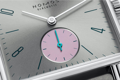 Nomos Glashutte Tetra Silvercut Sapphire Crystal Watch