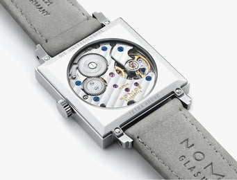 Nomos Glashutte Tetra Silvercut Sapphire Crystal Watch