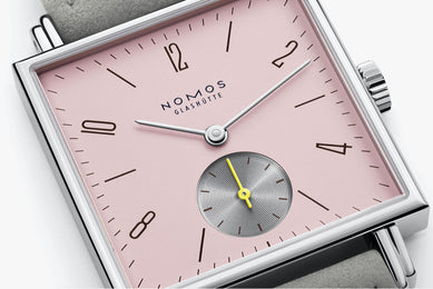 Nomos Glashutte Tetra Rose Steel Back Watch