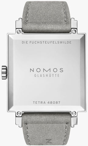 Nomos Glashutte Tetra Aubergine Steel Back Watch
