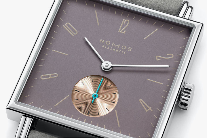 Nomos Glashutte Tetra Aubergine Sapphire Crystal Watch