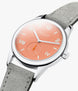 Nomos Glashutte Club Campus 38 Cream Coral Sapphire Crystal Watch