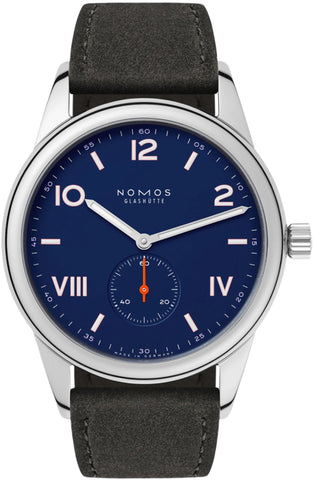 Nomos Glashutte Club Campus 38 Nigh Sky Sapphire Crystal Watch 722.GB