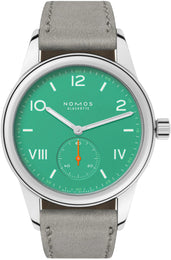 Nomos Glashutte Club Campus Electric Green Sapphire Crystal Watch 715.GB