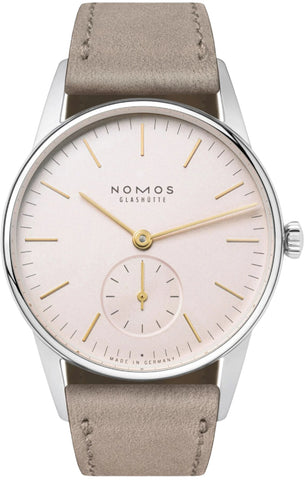Nomos Glashutte Orion 33 Rose Steel Back Watch 315