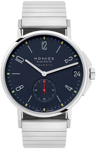 Nomos Glashutte Ahoi Neomatik 38 Date Atlantic Sapphire Crystal Watch 528 SPORT BRACELET