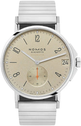Nomos Glashutte Ahoi Neomatik 38 Date Sand Steel Back Watch 517 SPORT BRACELET