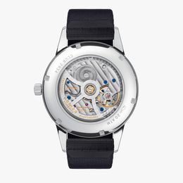 Nomos Glashutte Club Automat Datum Atlantik Sapphire Crystal Watch