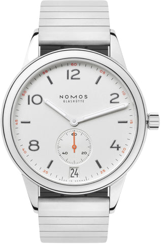 Nomos Glashutte Club Automat Datum Sapphire Crystal Watch 775 SPORT BRACELET