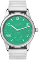 Nomos Glashutte Club Campus 38 Electric Green Steel Back Watch 726 SPORT BRACELET