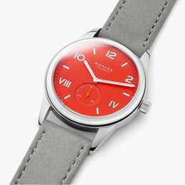 Nomos Glashutte Club Campus 38 Nonstop Red Steel Back Watch