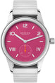 Nomos Glashutte Club Campus Deep Pink Sapphire Crystal Watch 711.GB SPORT BRACELET