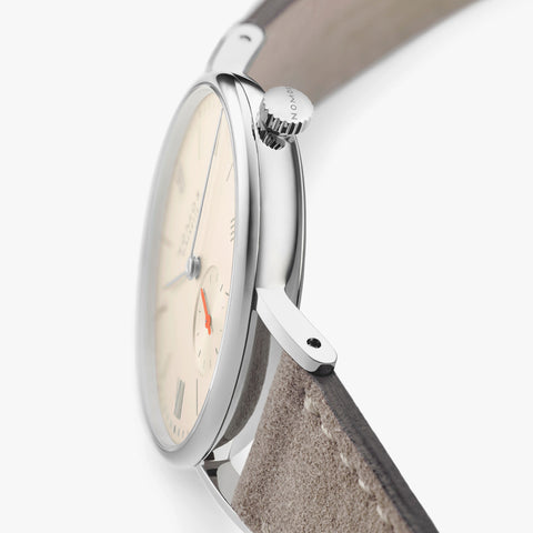 Nomos Glashutte Ludwig 33 Champagne Sapphire Crystal Watch