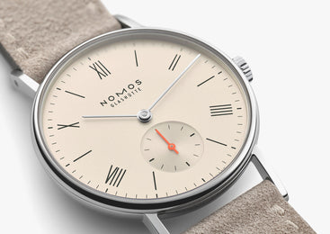 Nomos Glashutte Ludwig 33 Champagne Sapphire Crystal Watch