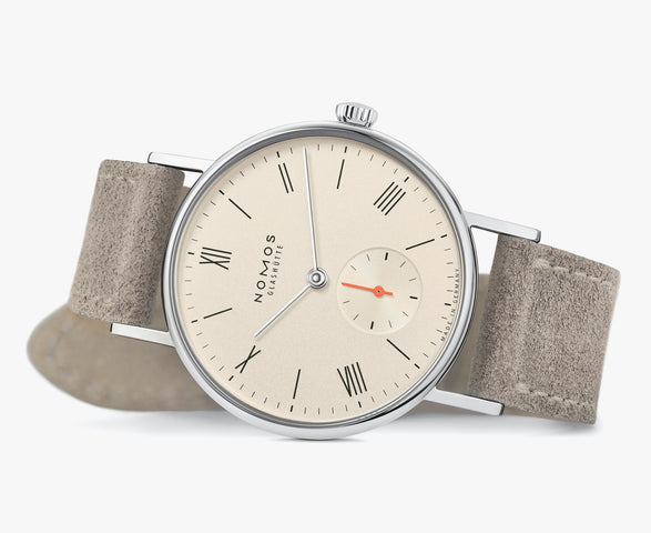 Nomos Glashutte Ludwig 33 Champagne Sapphire Crystal Watch
