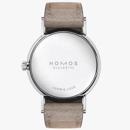 Nomos Glashutte Ludwig 33 Champagne Steel Back Watch