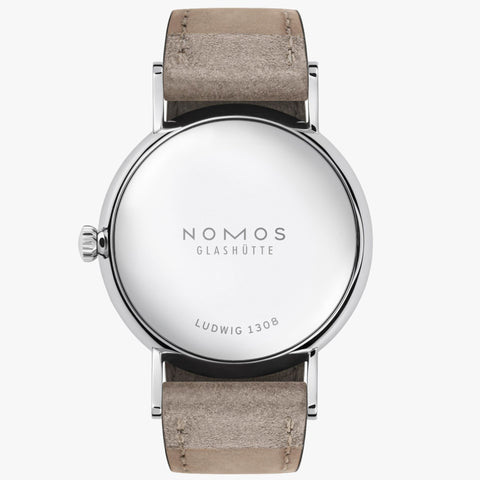 Nomos Glashutte Ludwig 33 Champagne Steel Back Watch