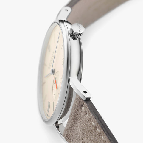Nomos Glashutte Ludwig 33 Champagne Steel Back Watch