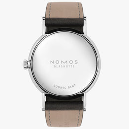 Nomos Glashutte Ludwig 33 Noir Steel Back Watch