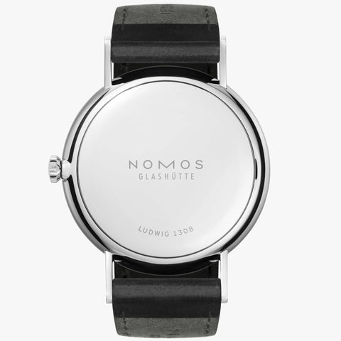 Nomos Glashutte Ludwig 38 Steel Back Watch