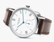 Nomos Glashutte Ludwig 38 White Enamel Sapphire Crystal Watch